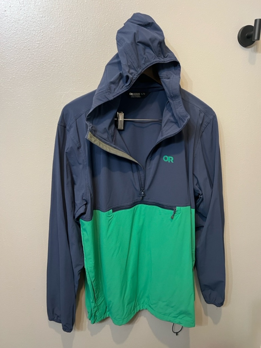 Outdoor Research 1/2 Zip Ferrosi Anorak in XL Navy and Green / Gorpcore / Unisex - Picture 3 of 11